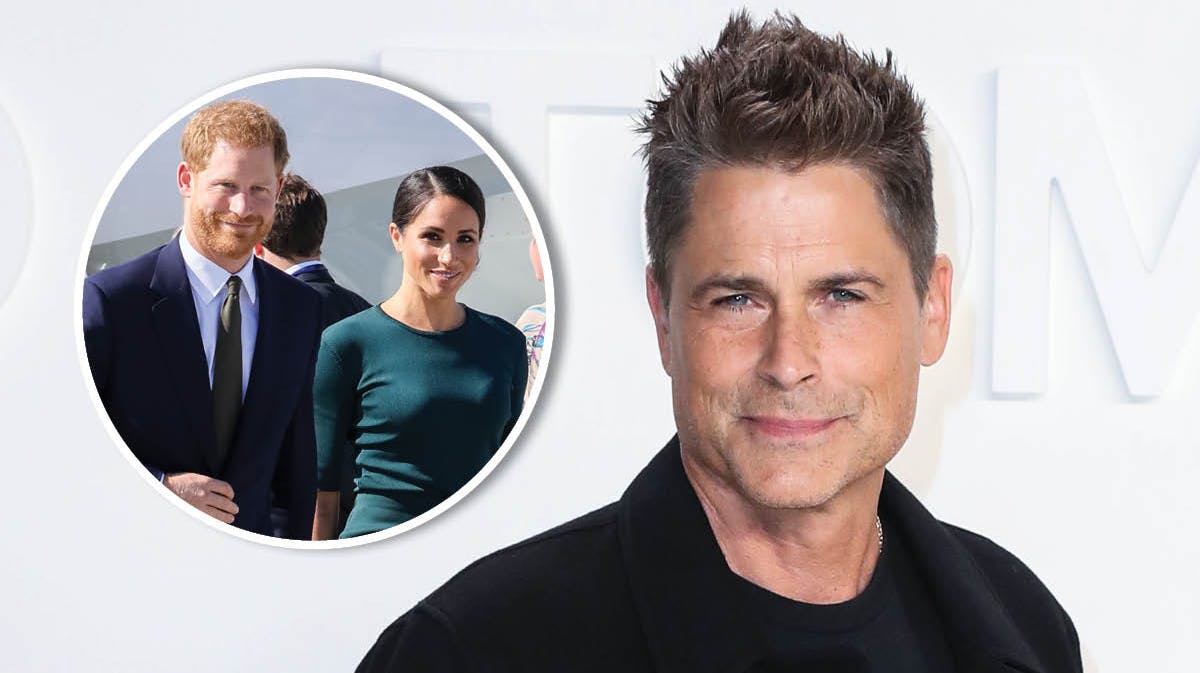 Rob Lowe. Indsat: Prins Harry og hertuginde Meghan.