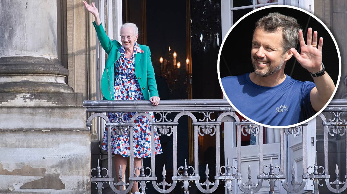 Dronning Margrethe og kronprins Frederik.