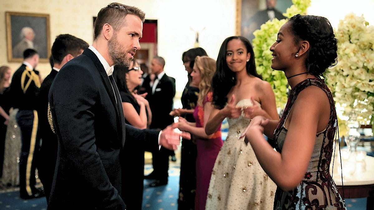 Ryan Reynolds og Sasha Obama