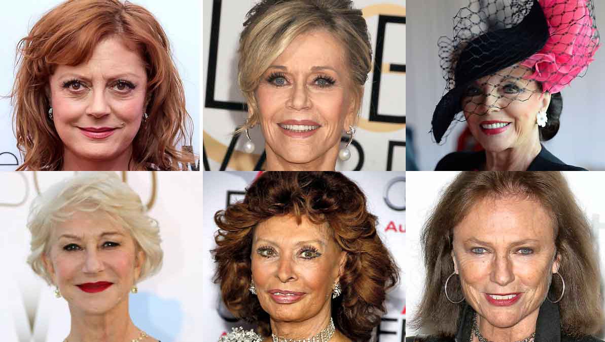Susan Sarandon, Jane Fonda, Joan Collins, Helen Mirren, Sophia Loren, Jaqueline Bisset