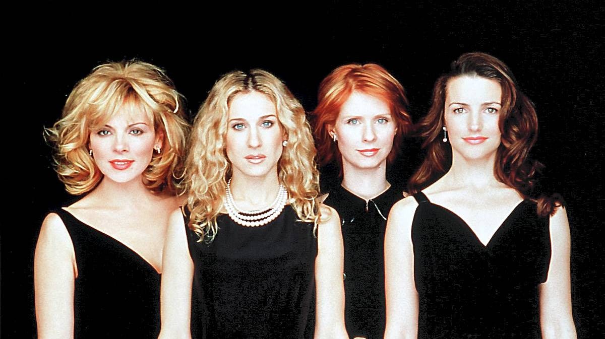 De fire veninder i "Sex And The City". Fra venstre: Kim Cattrall, Sarah Jessica Parker, Cynthia Nixon og Kristin Davis. 