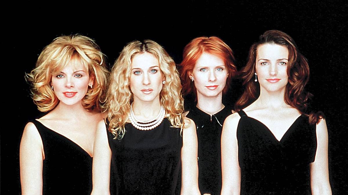 De fire veninder i "Sex And The City". Fra venstre: Kim Cattrall, Sarah Jessica Parker, Cynthia Nixon og Kristin Davis. 