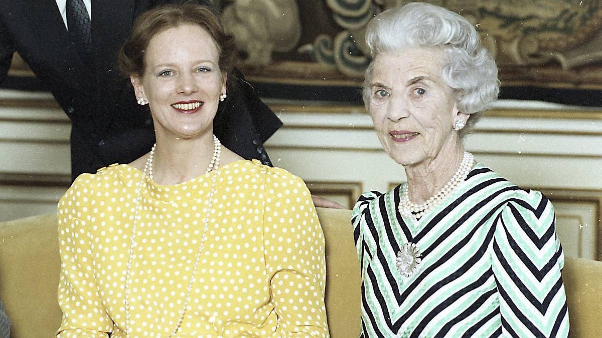Dronning Margrethe og dronning Ingrid, 1986.