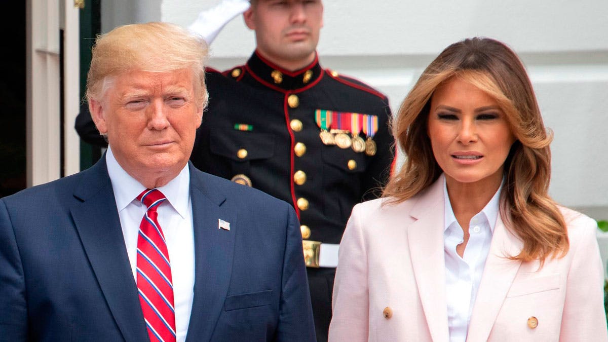Præsident Trump og hans hustru, Melania.