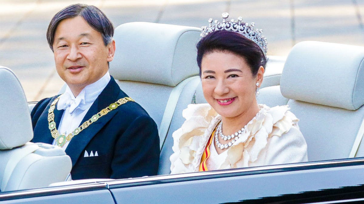 Kejser Naruhito og kejserinde Masako.