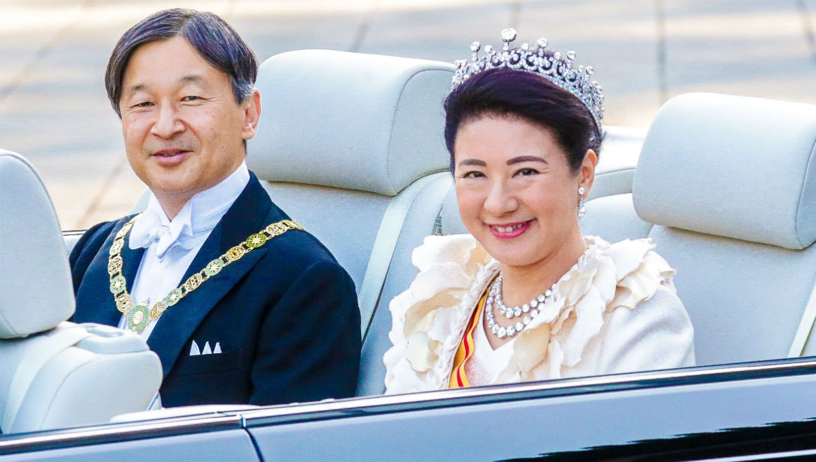 Kejser Naruhito og kejserinde Masako.