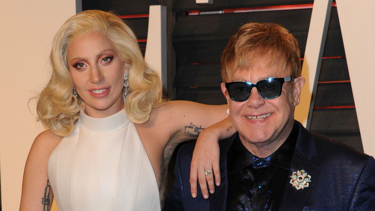 Lady Gaga og Elton John.