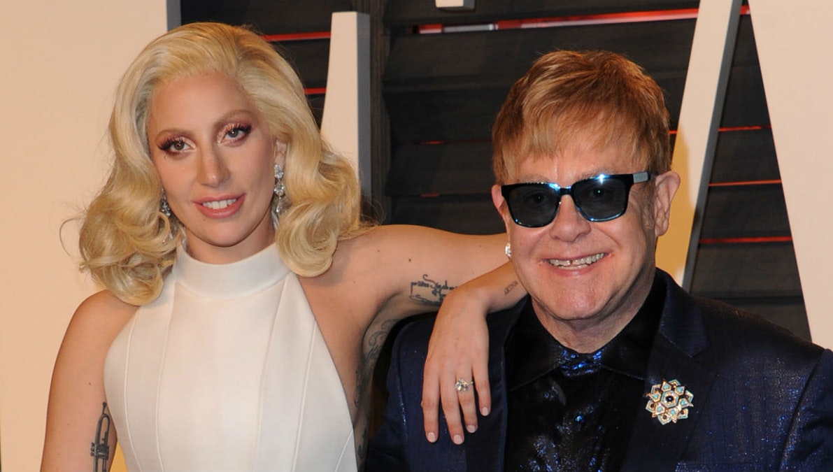 Lady Gaga og Elton John.