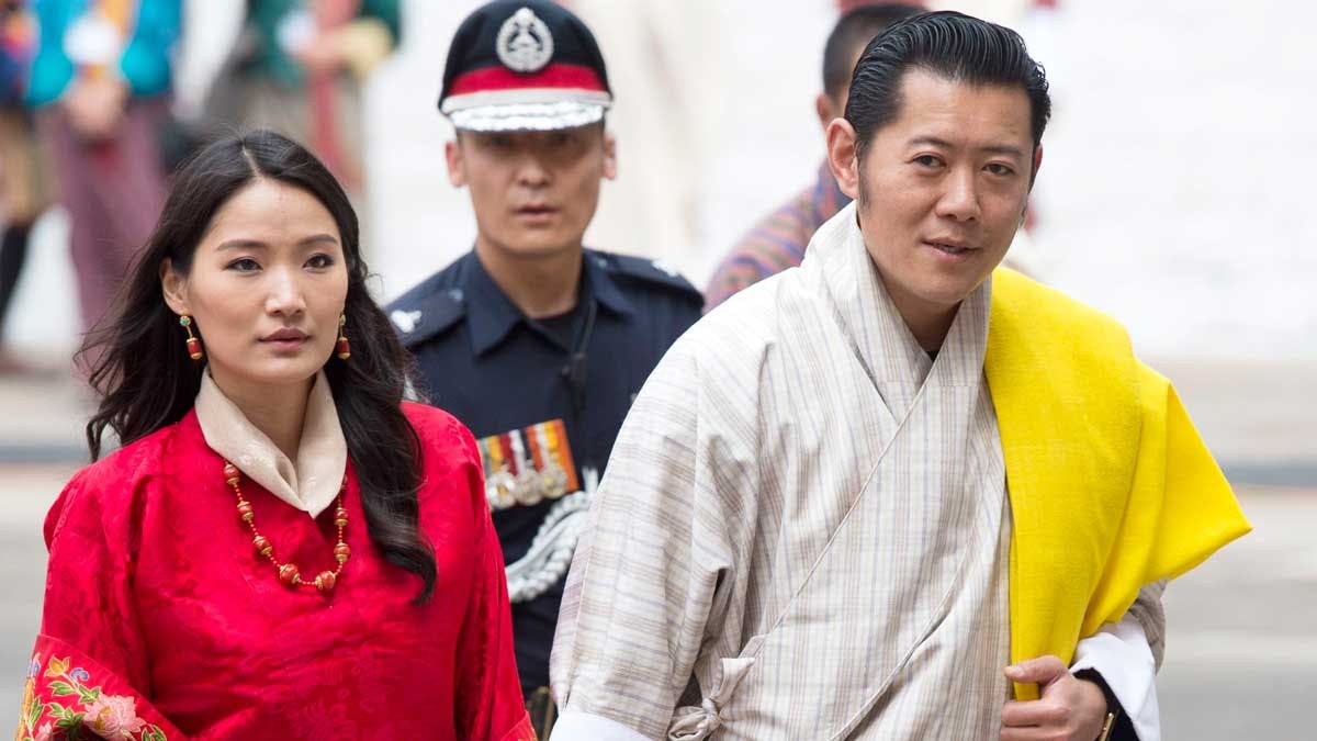 Dronning Jetsun Pema og kong Jigme Khesar Namgyel Wangchuck.