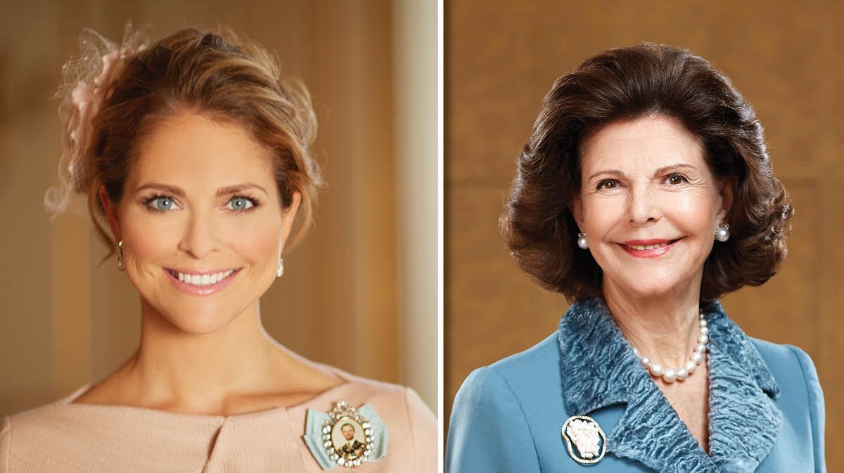 Fotomontage. Prinsesse Madeleine og dronning Silvia.