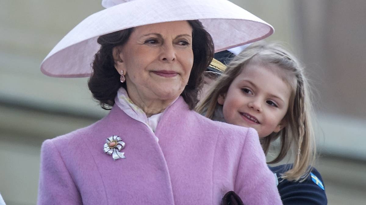Dronning Silvia og prinsesse Estelle.