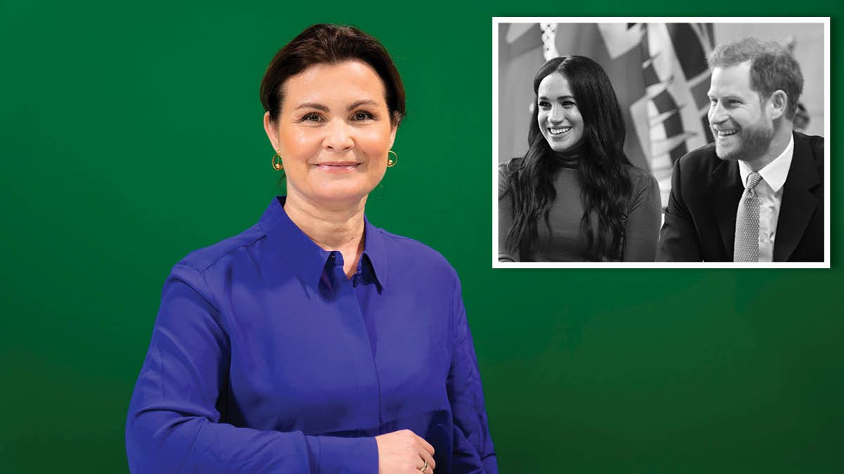 Marianne Singer, hofreporter og kongelig ekspert fra BILLED-BLADET. Indsat: Hertuginde Meghan og prins Harry.