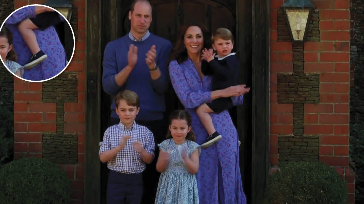 Prins William, prinsesse Charlotte, prins George, hertuginde Catherine og prins Louis