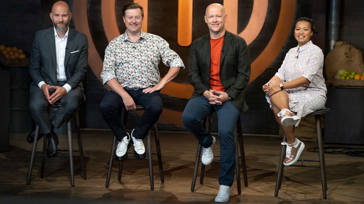 Thomas Castberg, Jesper Koch, Jakob Mielcke og Dak Wichangoen i "Masterchef". 