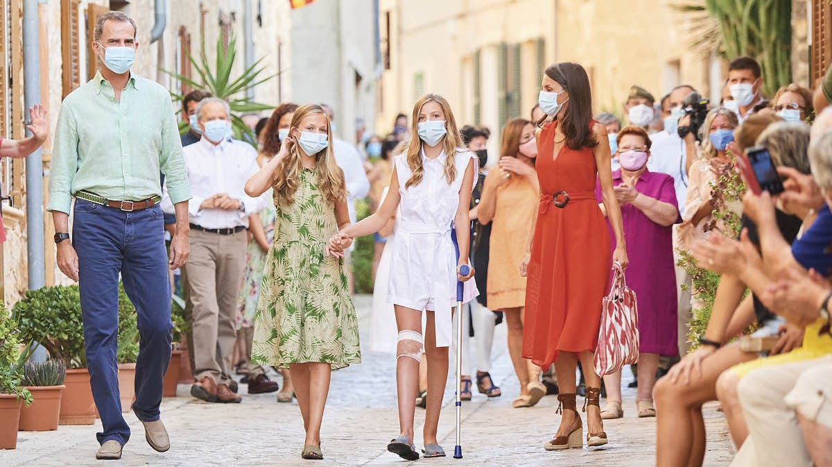 Kong Felipe, kronprinsesse Leonor, prinsesse Sofía, dronning Letizia