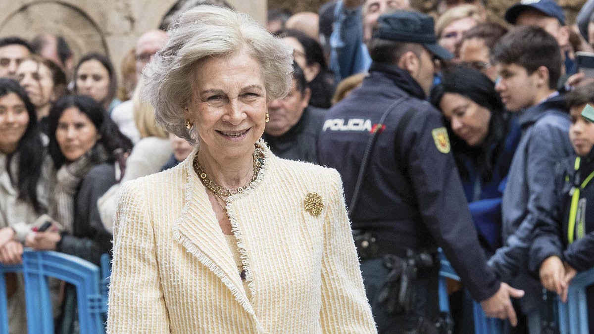 Dronning Sofía på Mallorca under påskeferien i 2019