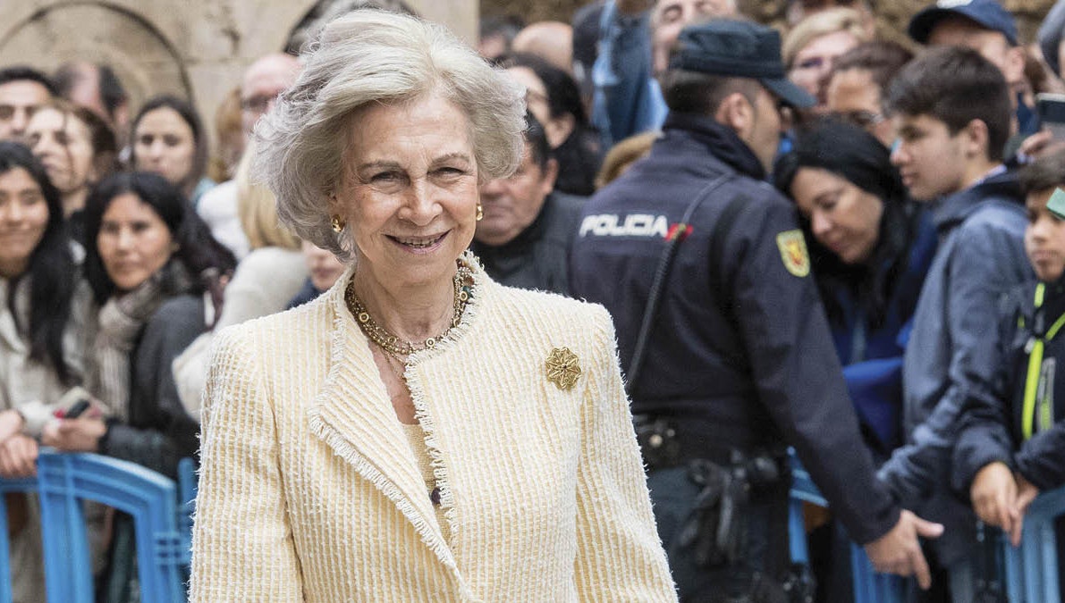 Dronning Sofía på Mallorca under påskeferien i 2019