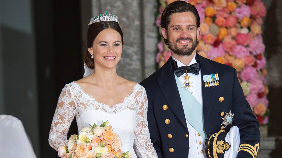 Prinsesse Sofia og prins Carl Philip ved brylluppet i 2015.