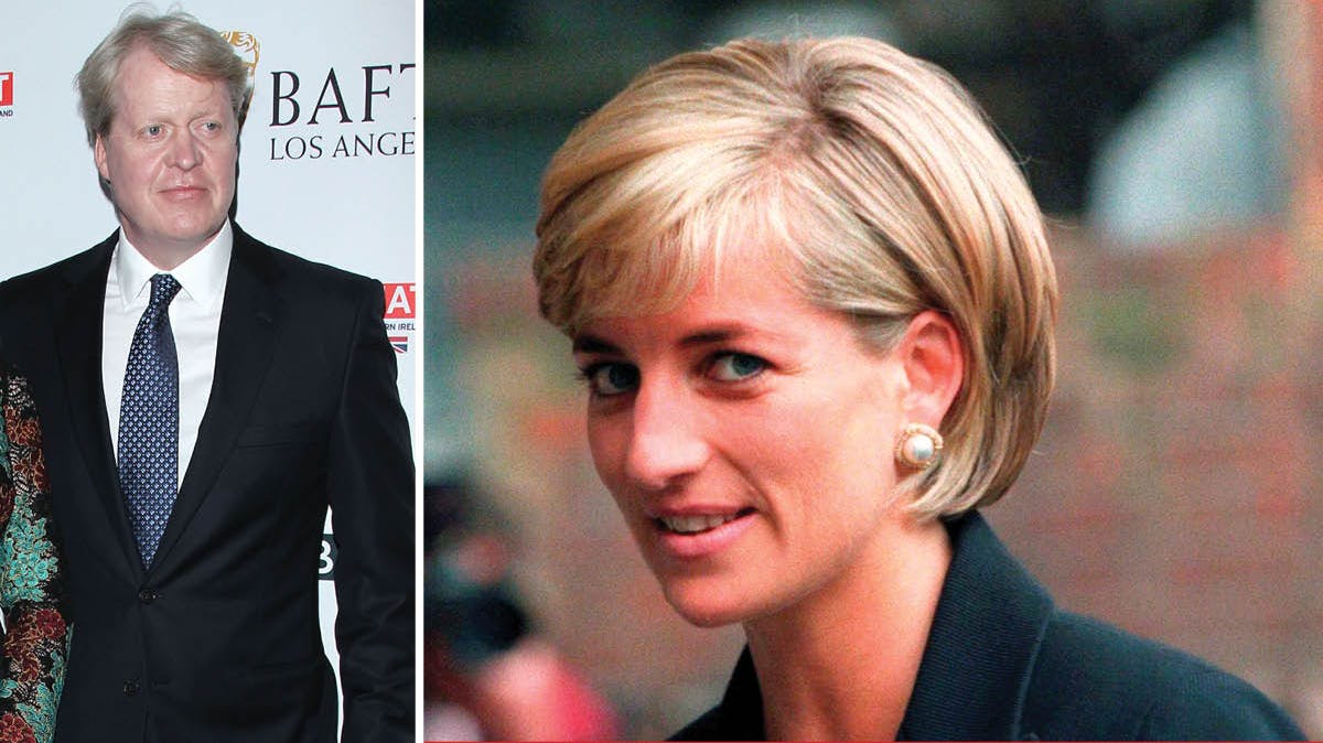 Charles Spencer i 2017. Prinsesse Diana i juni 1997.