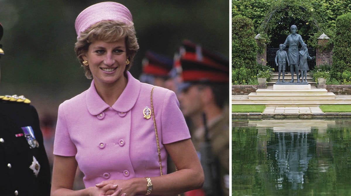 Prinsesse Diana. Indsat: Statuen i Sunken Garden.