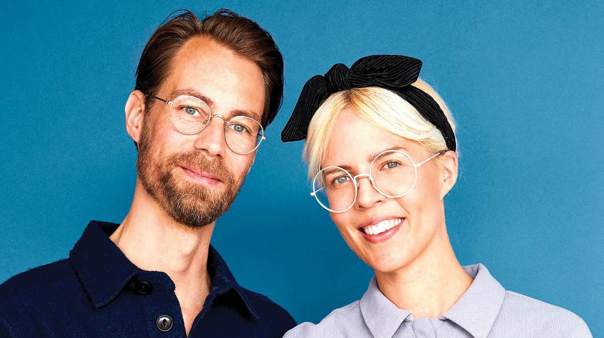 Stine og Kenneth fra blåt hus i "Nybyggerne"