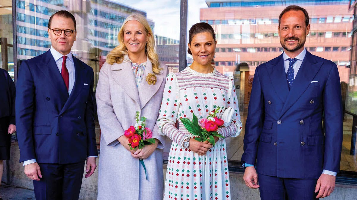 Prins Daniel, kronprinsesse Mette-Marit, kronprinsesse Victoria og kronprins Haakon.