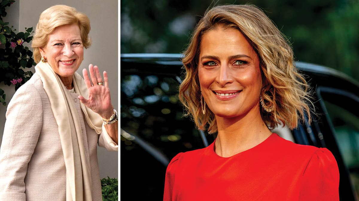 Fotomontage: Dronning Anne-Marie og prinsesse Tatiana. 