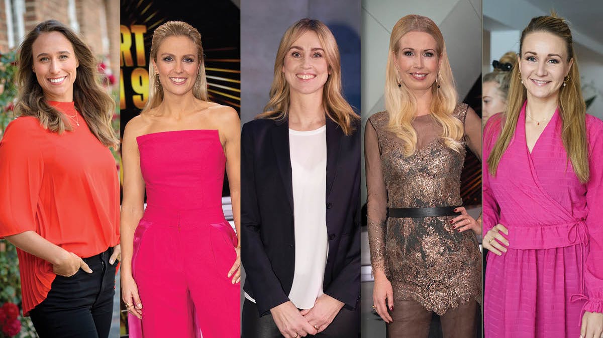Rikke Møller Pedersen, Josefine Høgh, Camilla Martin, Tina Müller og Stine Bjerre Mortensen