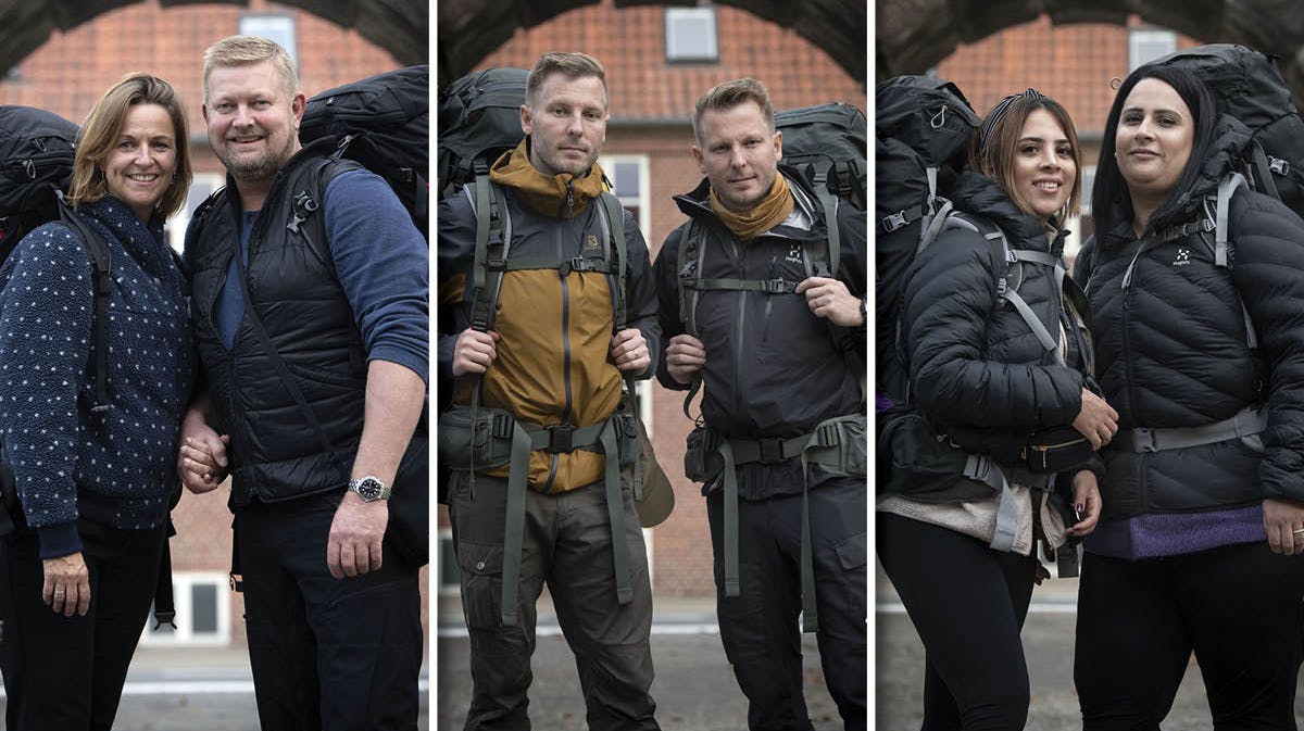 Tre af parrene fra "Først til verdens ende". 