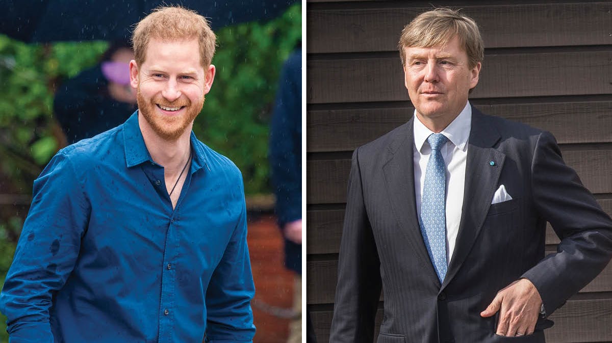 Prins Harry og kong Willem-Alexander.