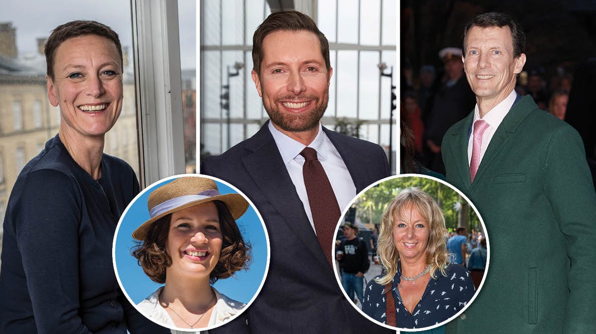 Janni Pedersen, Amalie Dollerup fra "Badehotellet", Kåre Quist, Puk Elgård og prins Joachim. 