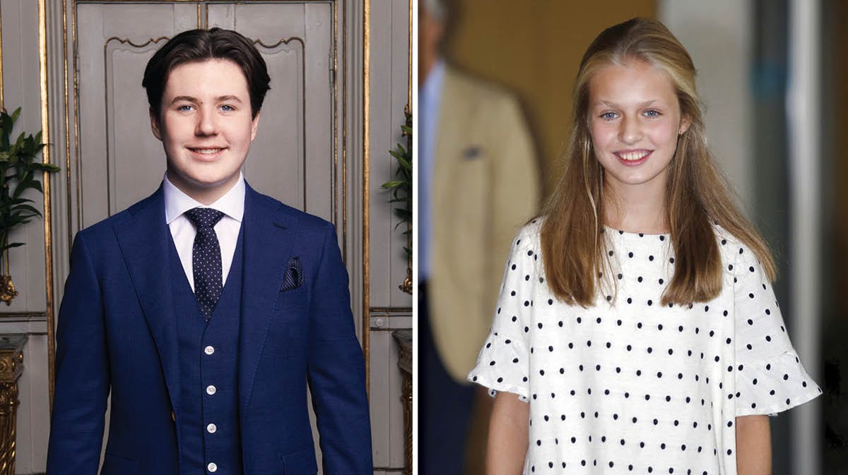 Prins Christian og prinsesse Leonor - fotomontage. 
