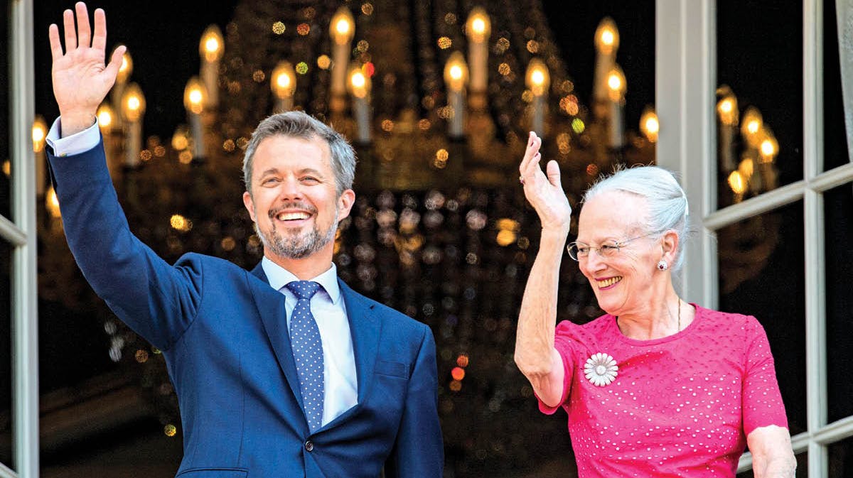 Kronprins Frederik og dronning Margrethe. 