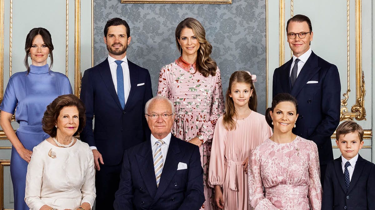 Den svenske kongefamilie.&nbsp;