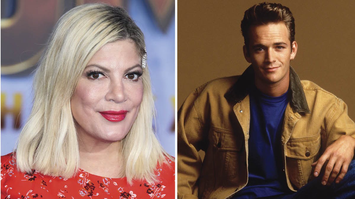 Tori Spelling og Luke Perry.