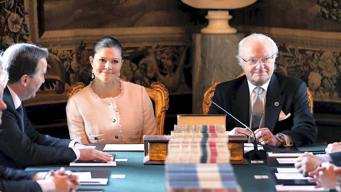 Kong Carl Gustaf og kronprinsesse Victoria