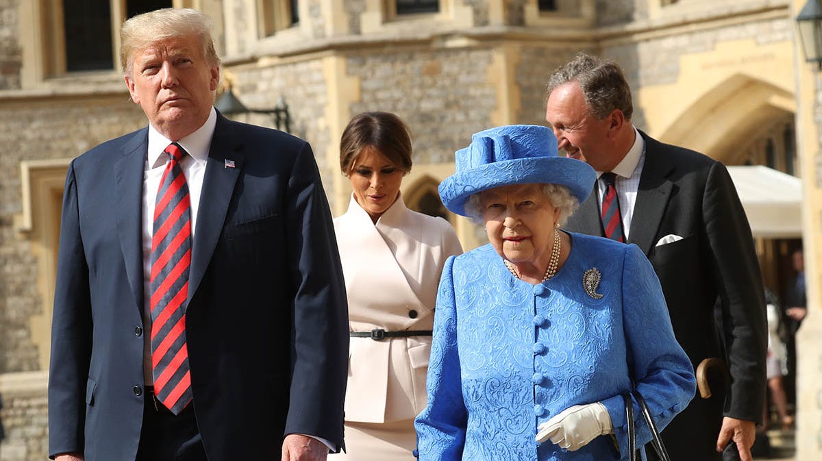 Donald Trump og dronning Elizabeth