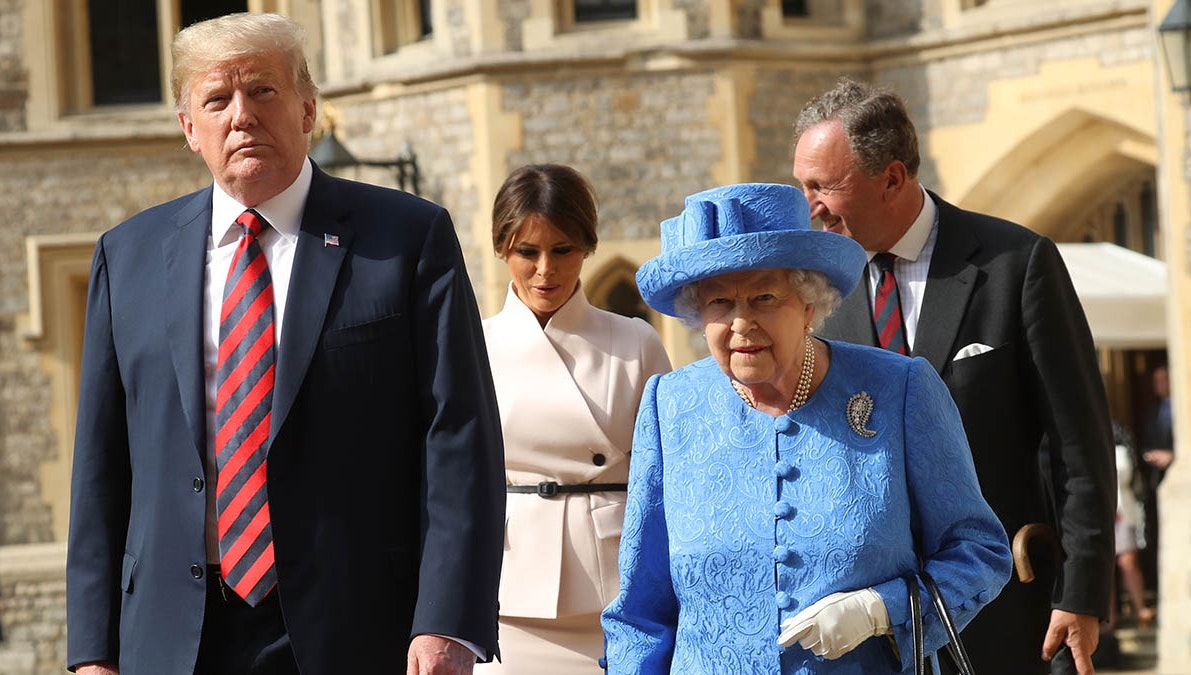 Donald Trump og dronning Elizabeth