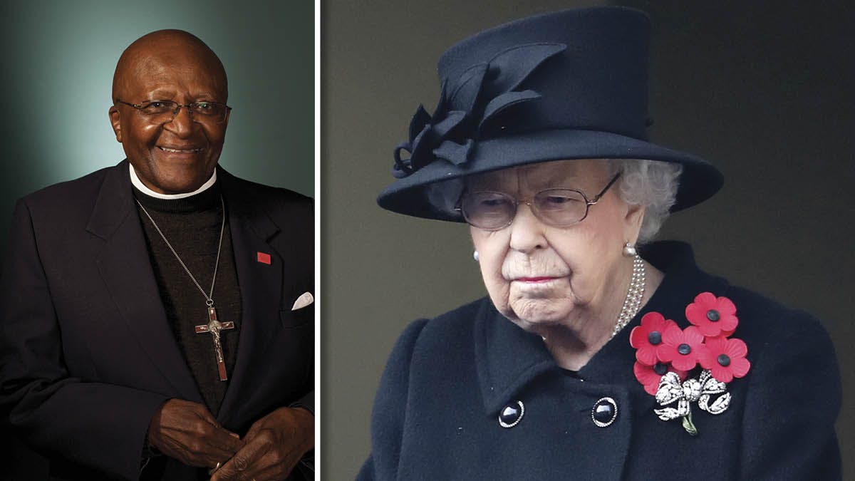Desmond Tutu og dronning Elizabeth.&nbsp;