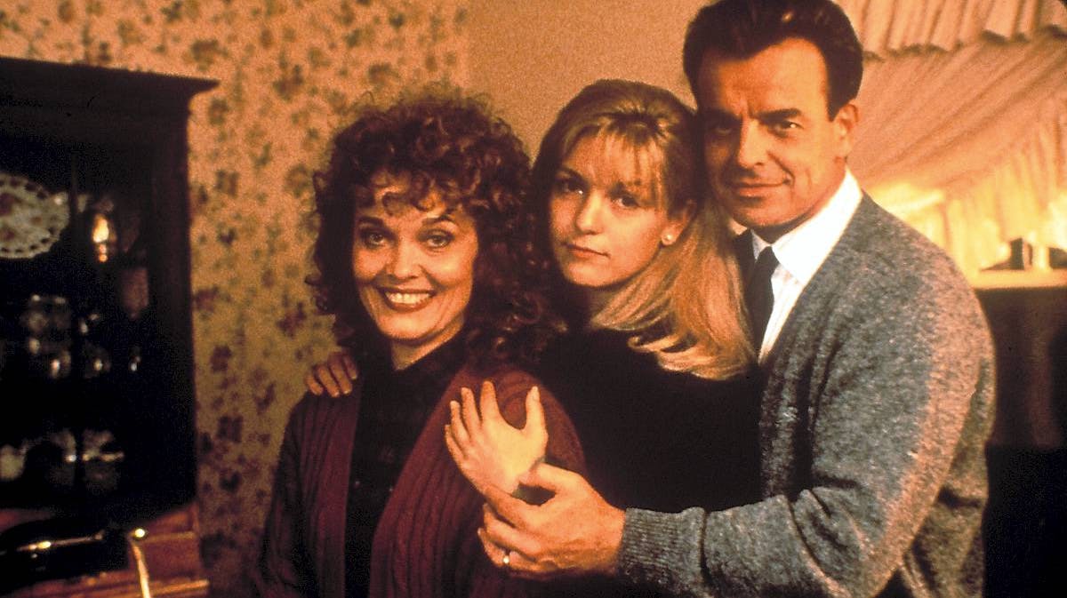 Sarah Palmer (spillet af Grace Zabriskie), Laura Palmer (spillet af Sheryl Lee) og Leland Palmer (spillet af Ray Wise) i "Twin Peaks".