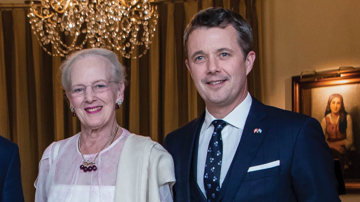 Dronning Margrethe og kronprins Frederik.