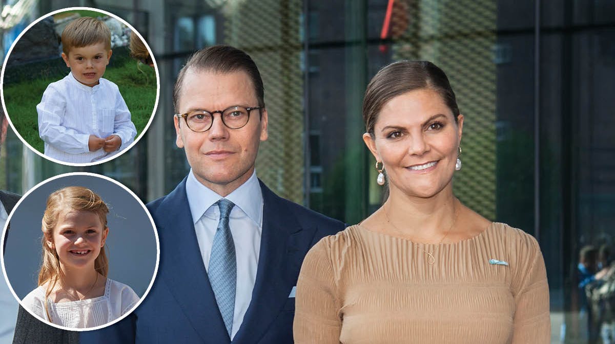 Kronprinsesse Victoria, prins Daniel, prinsesse Estelle og prins Oscar