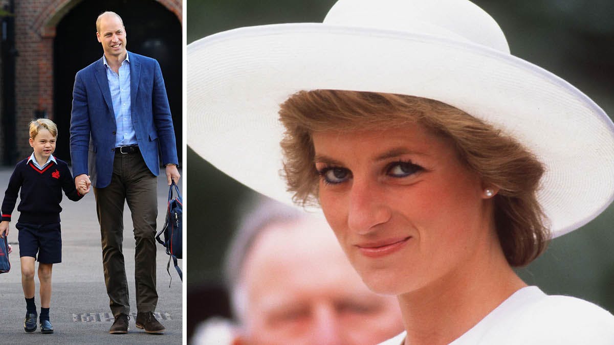 Prins William, prins George og prinsesse Diana