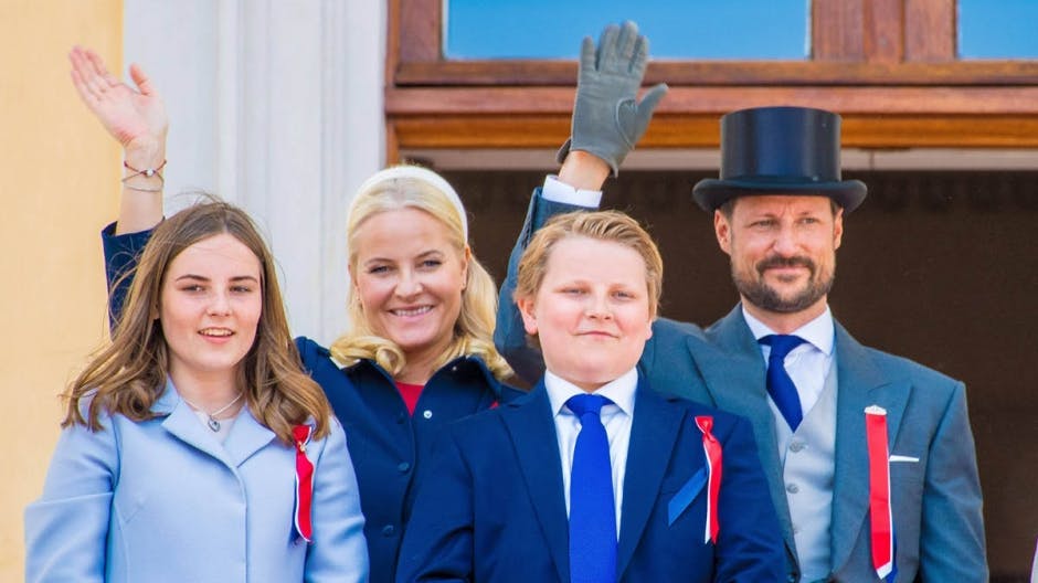 Kronprins Haakon, kronprinsesse Mette-Marit, prinsesse Ingrid Alexandra og prins Sverre Magnus.