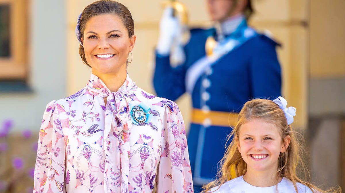 Kronprinsesse Victoria og prinsesse Estelle. Arkivfoto. 