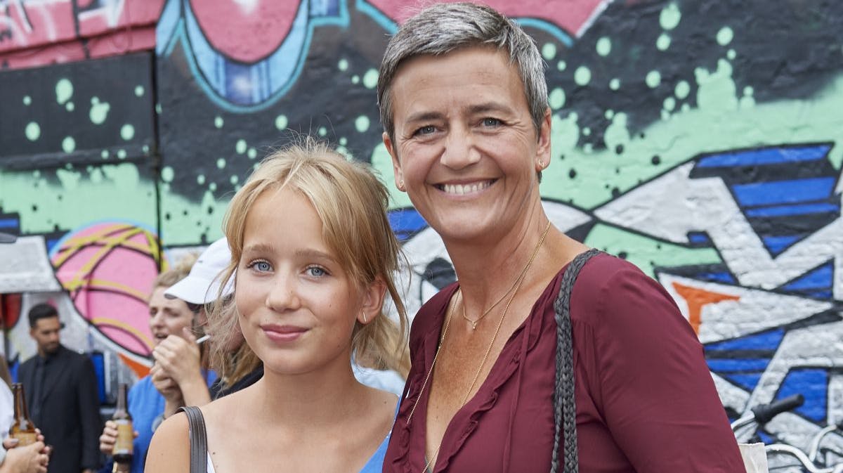 Margrethe Vestager og datteren Ella.