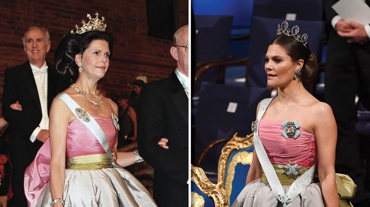 (Fotomontage) Dronning Silvia og kronprinsesse Victoria