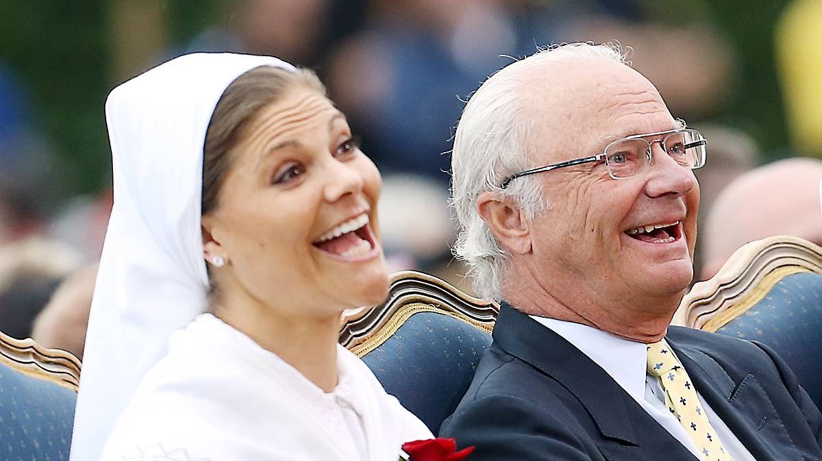 Kronprinsesse Victoria og kong Carl Gustaf.