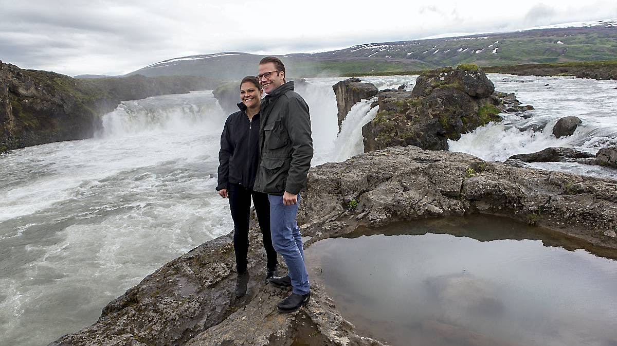 Kronprinsesse Victoria og prins Daniel i Island.