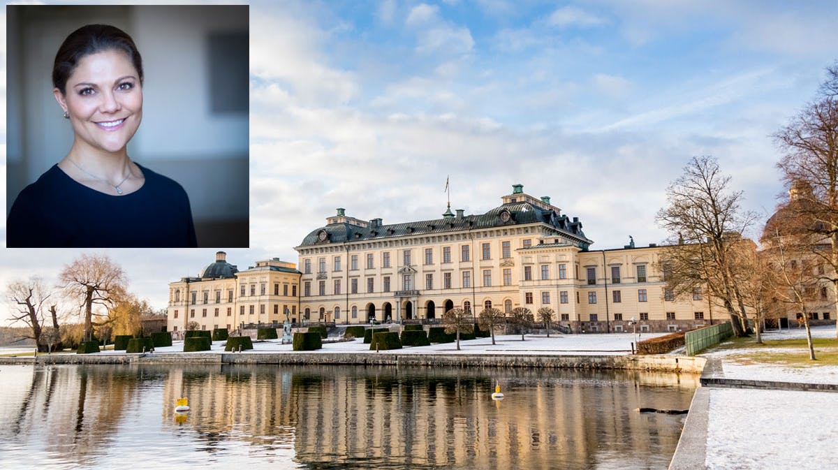 Kronprinsesse Victoria og Drottningholm Slot.